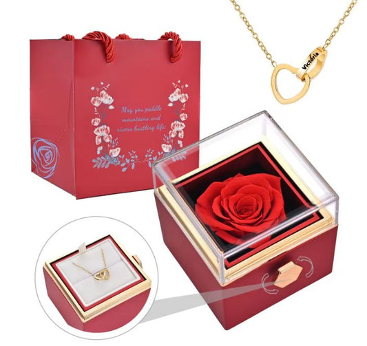 Eternal Love Necklace with Rose Box