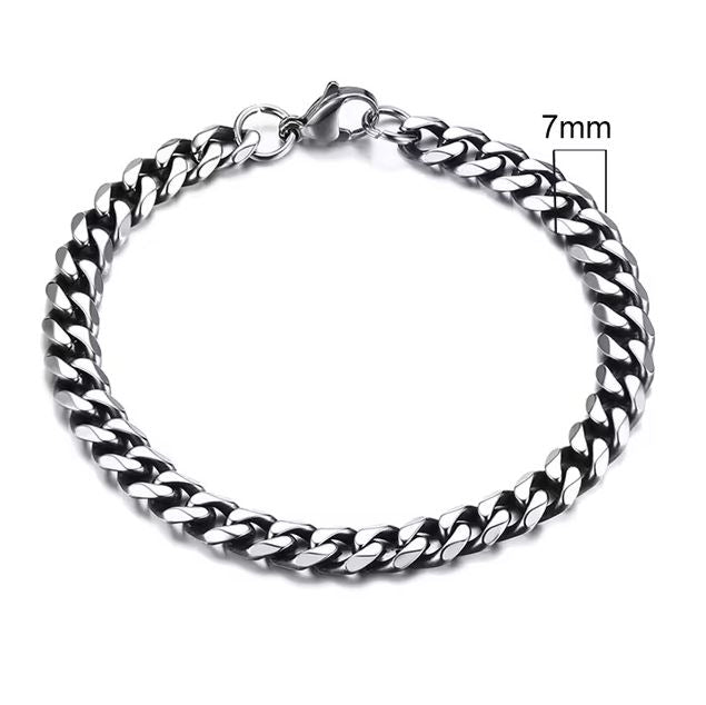 Stainless Steel Cuban Link Bracelet