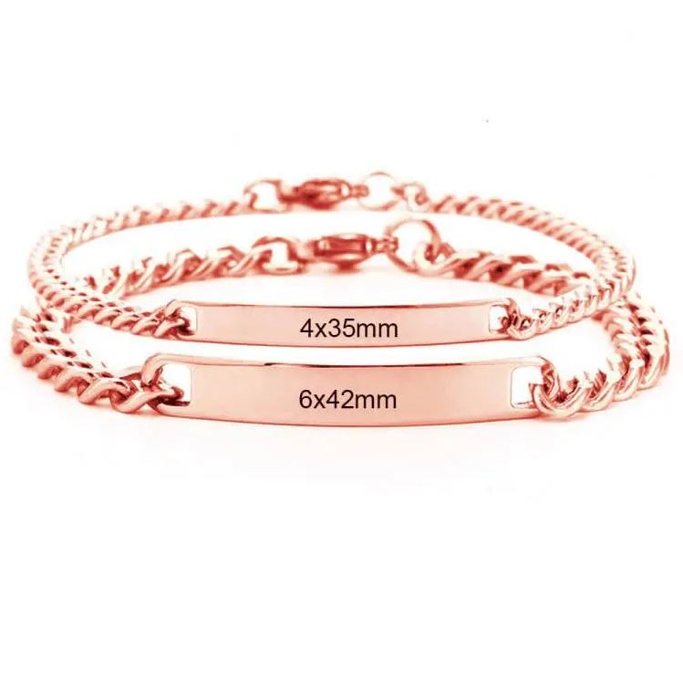 Eternal Bonding Bracelets – Custom Engraved Stainless Steel Couple Jewelry