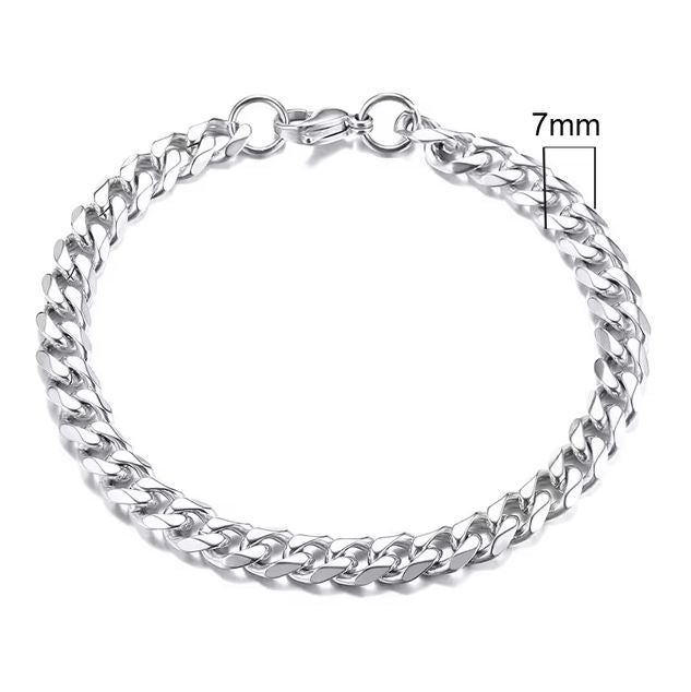 Stainless Steel Cuban Link Bracelet