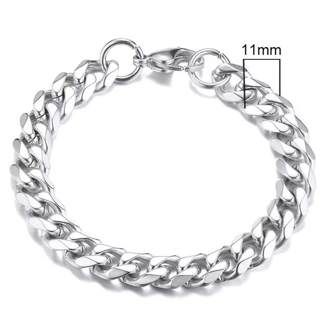 Stainless Steel Cuban Link Bracelet