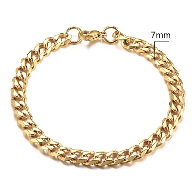 Stainless Steel Cuban Link Bracelet