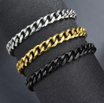 Stainless Steel Cuban Link Bracelet