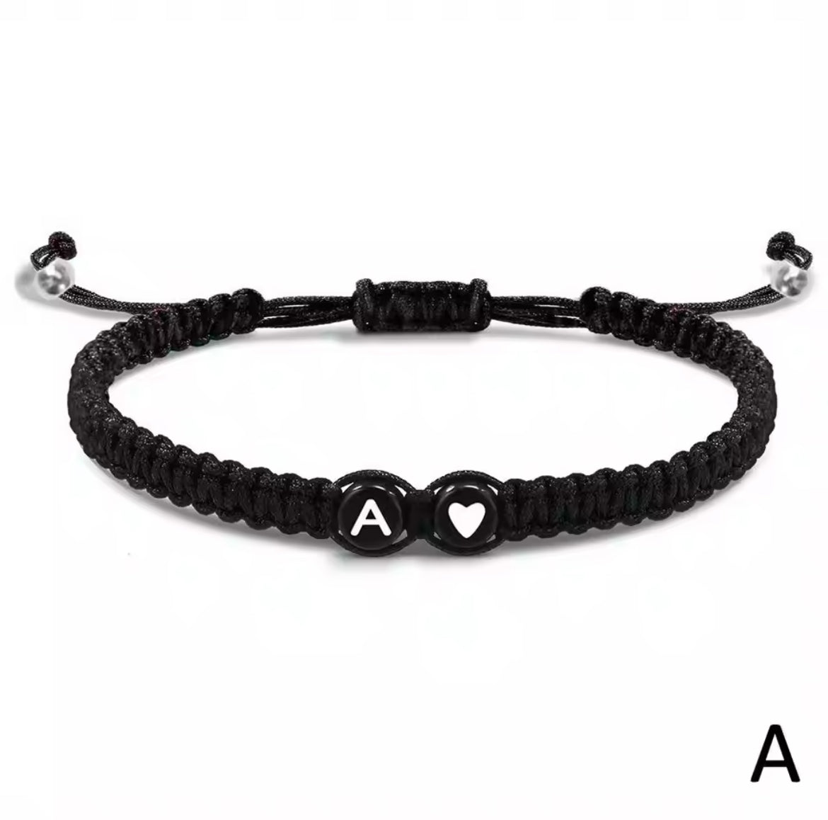 Initial Bracelet with Heart Charm