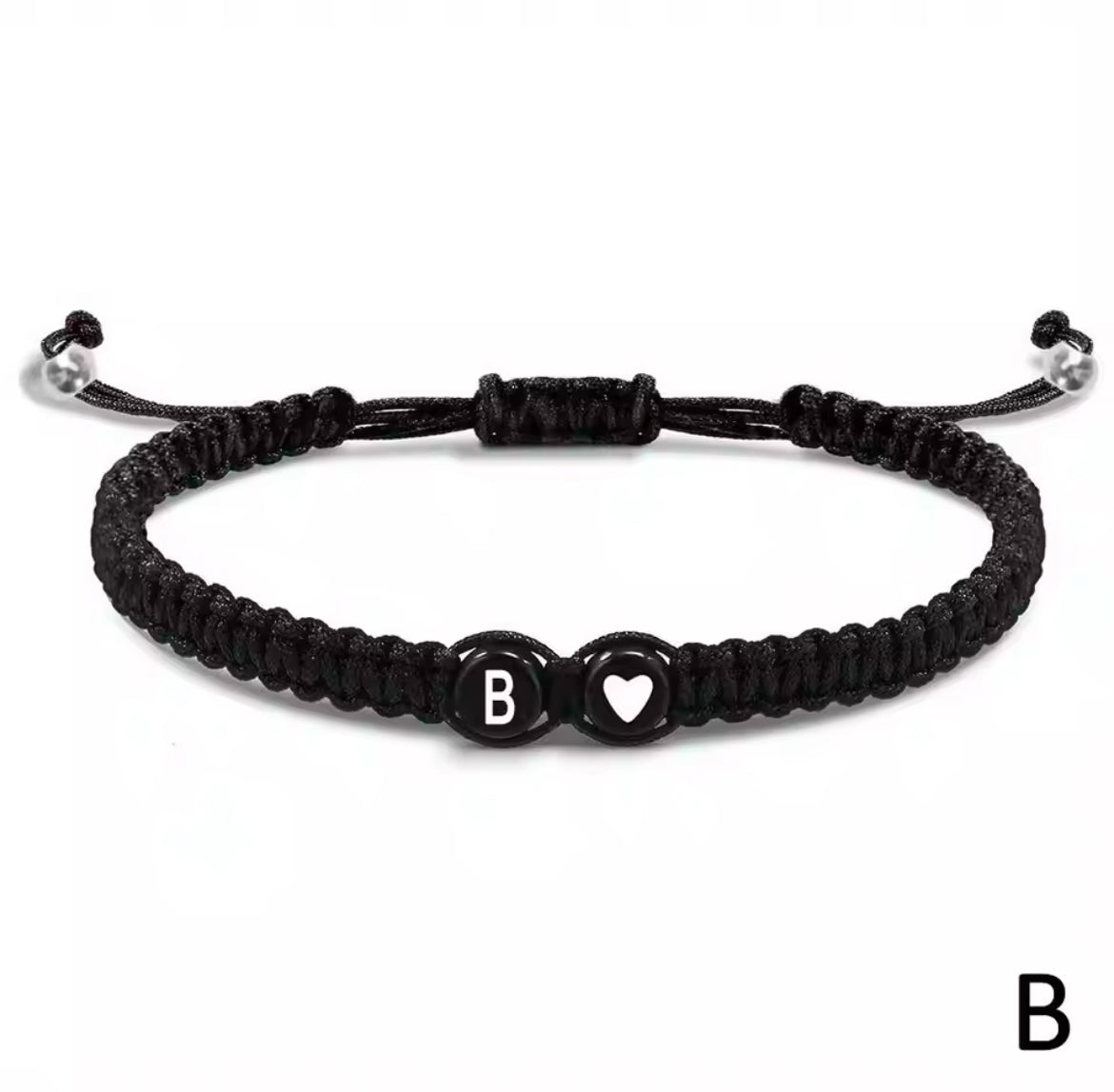 Initial Bracelet with Heart Charm