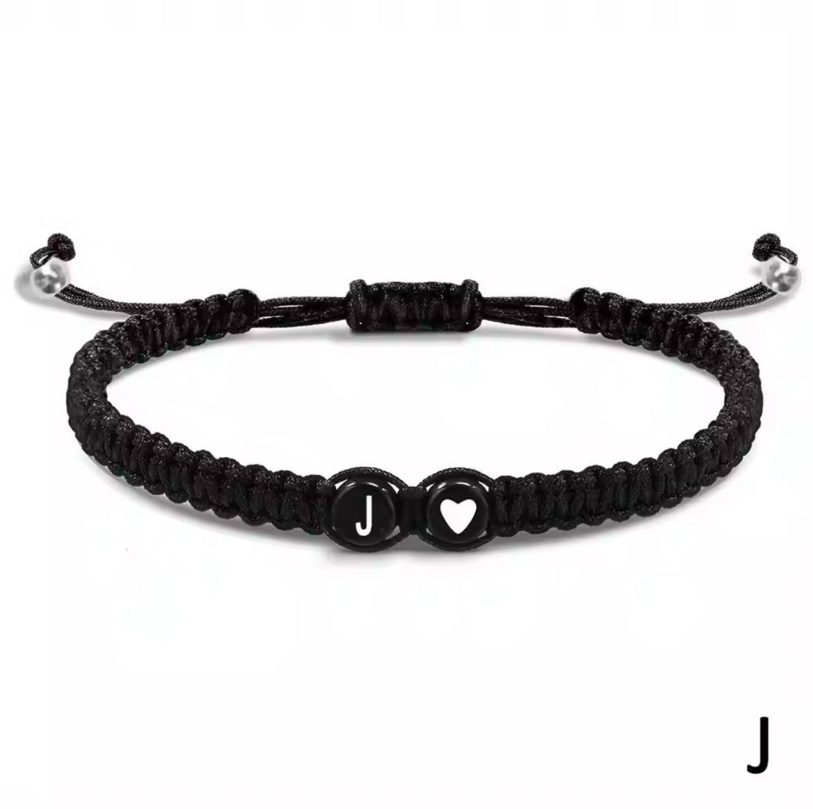 Initial Bracelet with Heart Charm