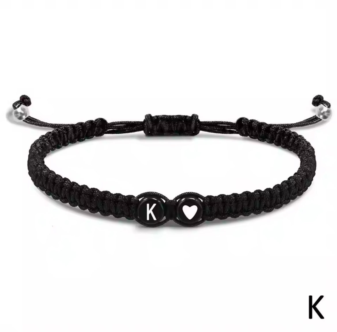 Initial Bracelet with Heart Charm