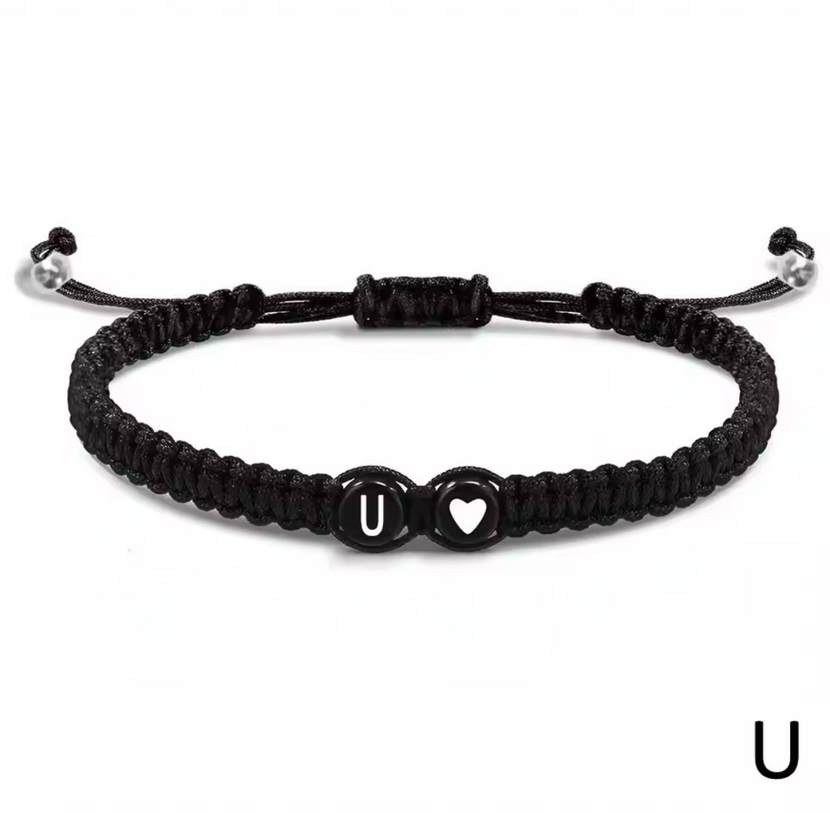 Initial Bracelet with Heart Charm