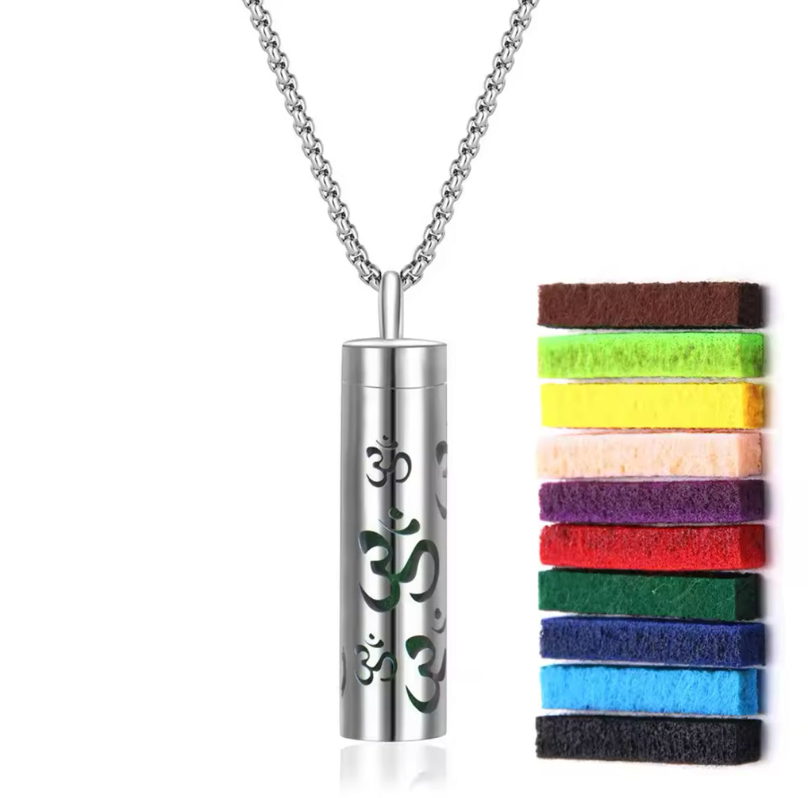 PerfumeCylinder Necklace - Includes 10 Pads