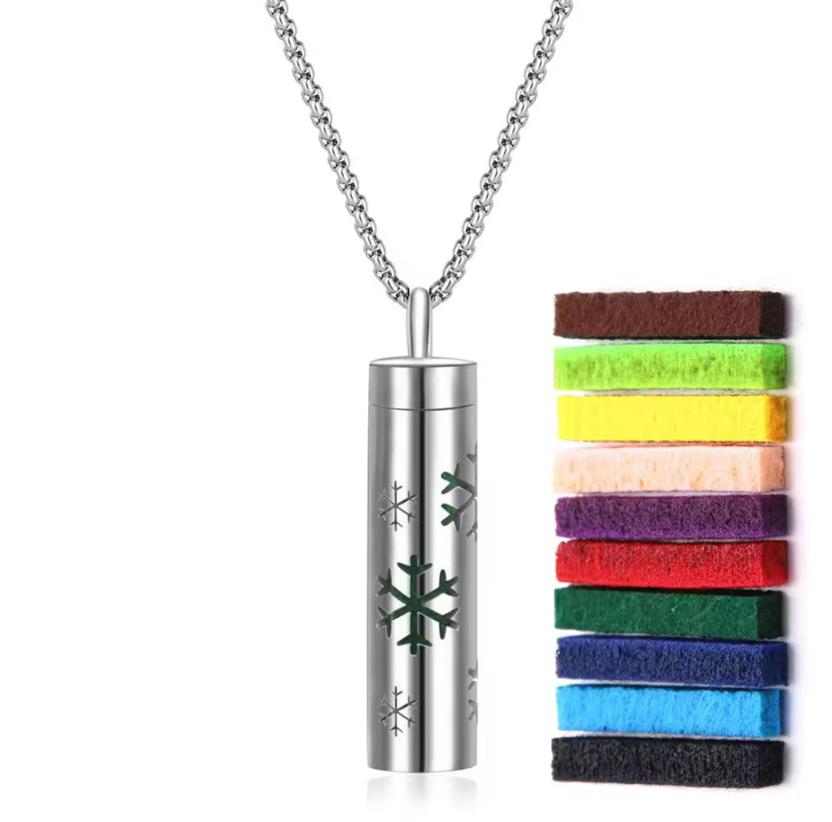 PerfumeCylinder Necklace - Includes 10 Pads