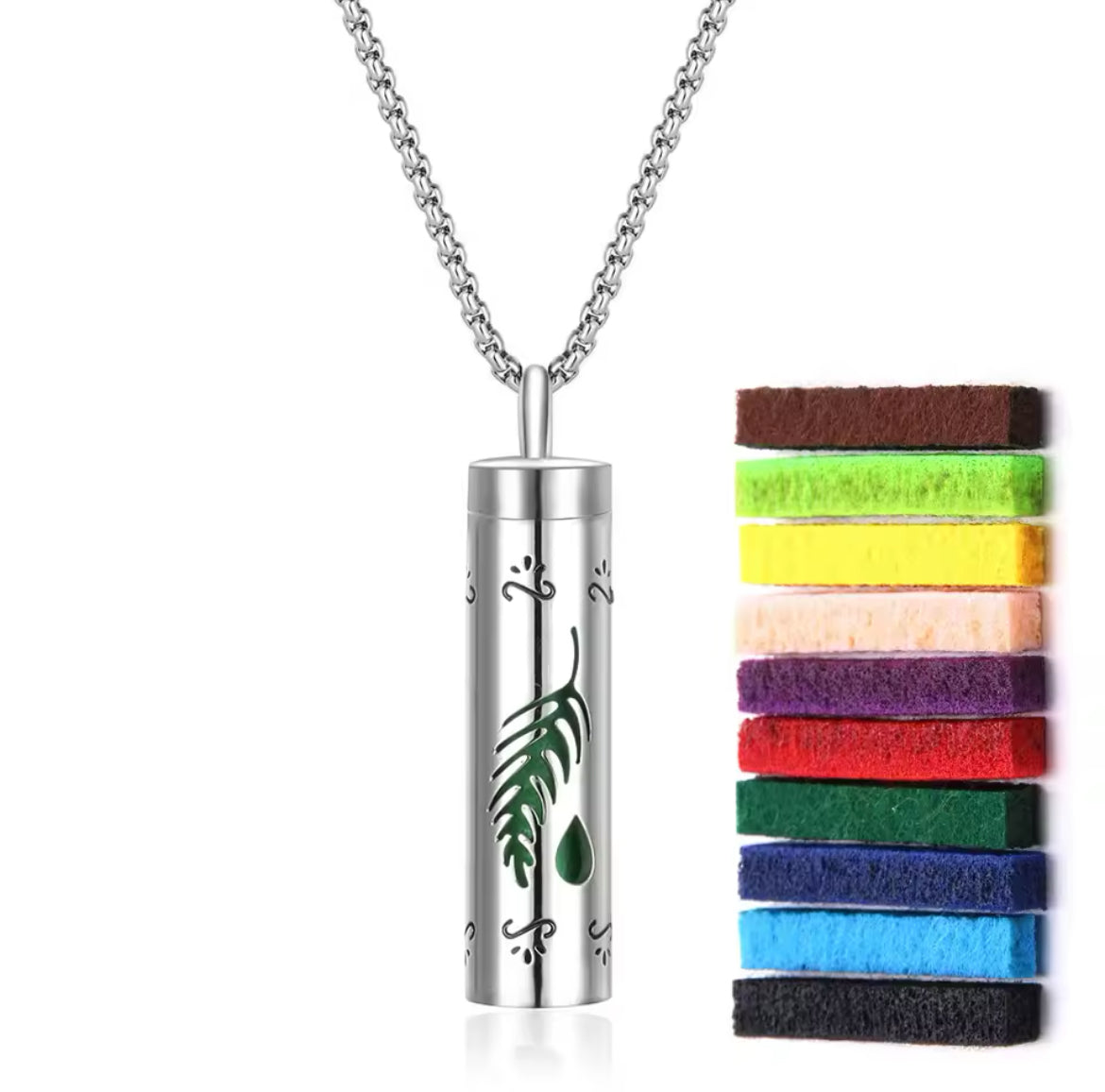 PerfumeCylinder Necklace - Includes 10 Pads