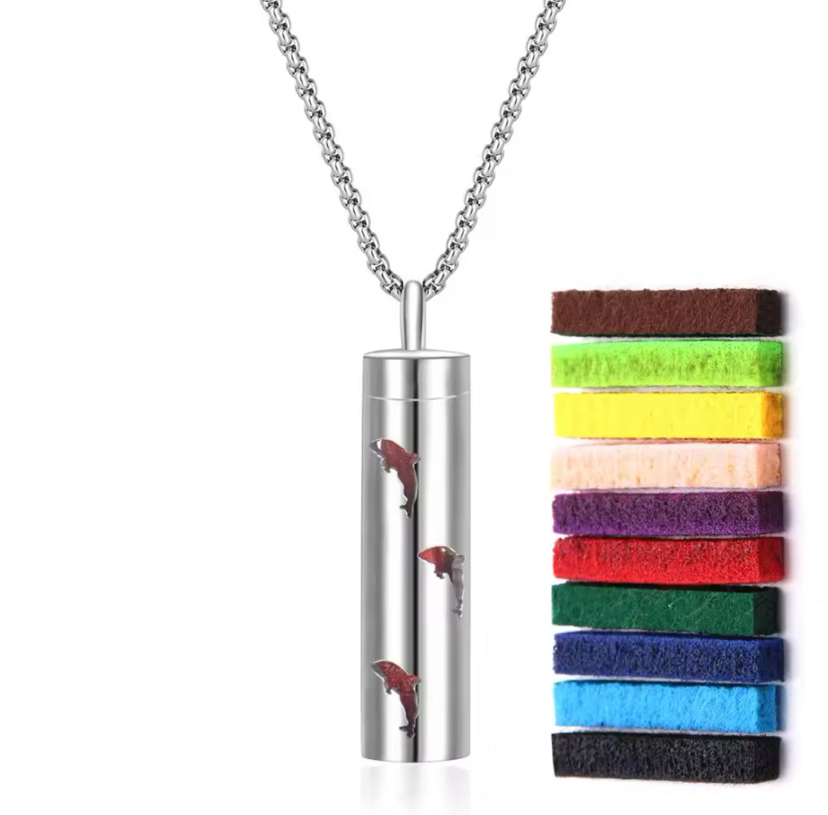 PerfumeCylinder Necklace - Includes 10 Pads