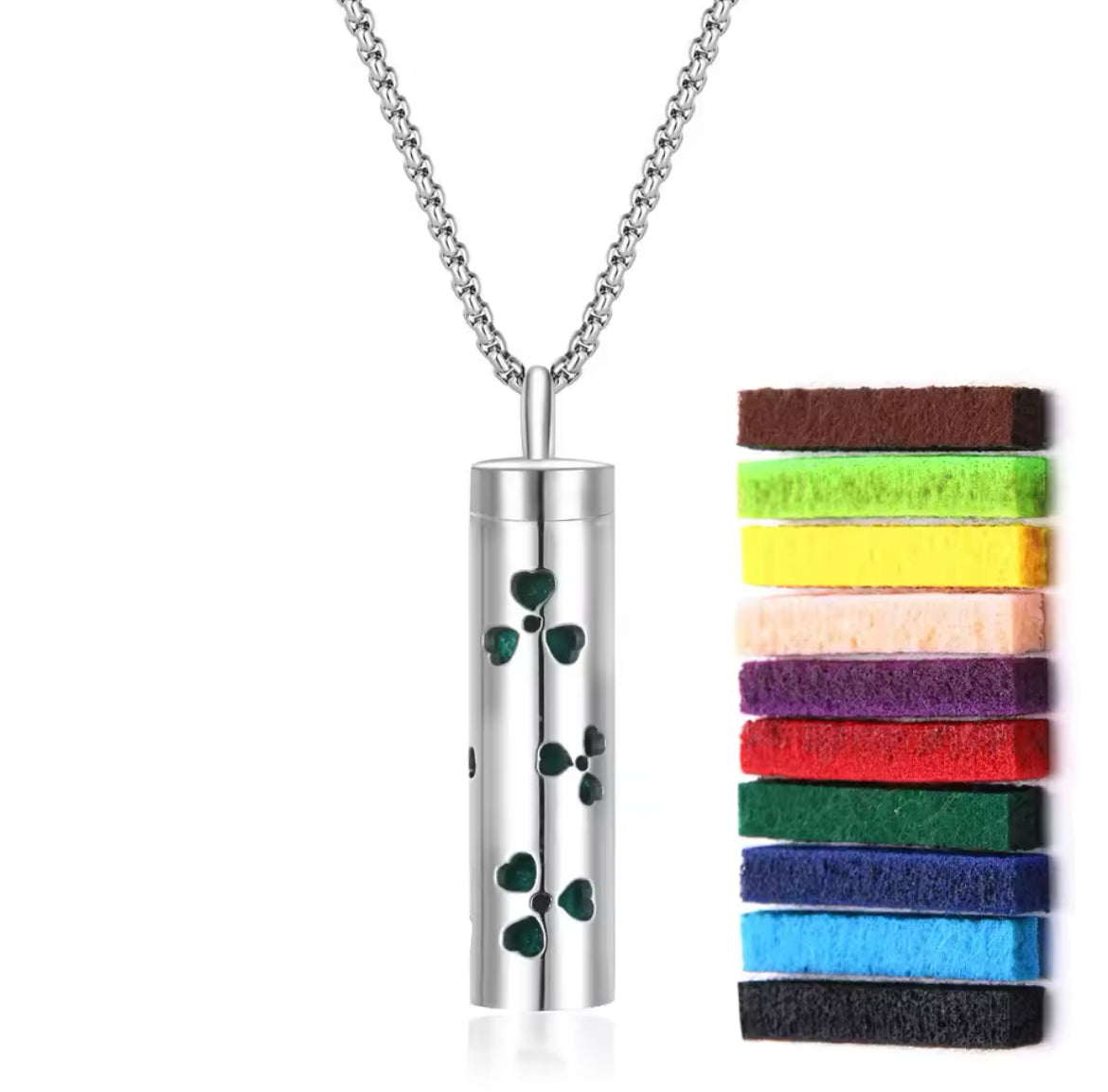 PerfumeCylinder Necklace - Includes 10 Pads